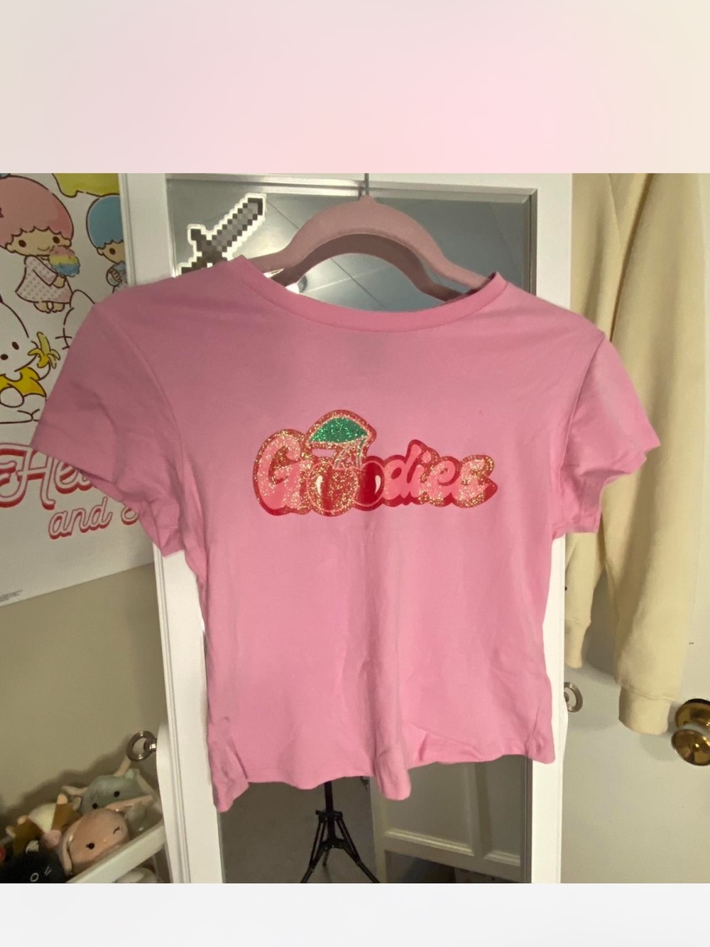 Forever 21 Pink Glitter 'Goodies' Graphic Tee